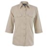 Ladies 3/4 Sleeve Sally Casual Shirt – Stone