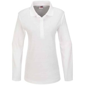 Ladies Long Sleeve Boston Golf Shirt – White