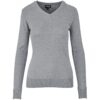 Ladies Long Sleeve Peru V-Neck Jersey – Grey