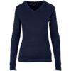 Ladies Long Sleeve Peru V-Neck Jersey – Navy