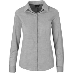Ladies Long Sleeve Taylor Shirt – Grey