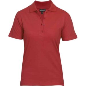 Ladies Michigan Golf Shirt – Red