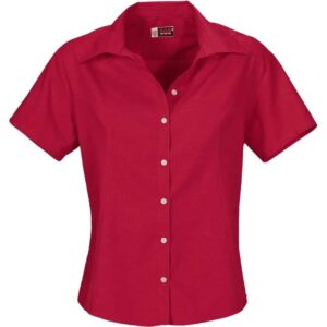 Ladies Short Sleeve Aspen Shirt – Red
