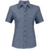 Ladies Short Sleeve Oxford Shirt – Navy