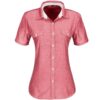 Ladies Short Sleeve Windsor Shirt – Red