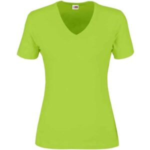 Ladies Super Club 165 V-Neck T-Shirt – Lime