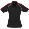 Ladies Triton Golf Shirt – Black Red