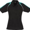 Ladies Triton Golf Shirt – Black Teal
