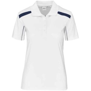 Ladies United Golf Shirt – White Navy