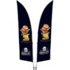 Legend 2M Sublimated Arcfin Double -Sided Flying Banner – 1 complete unit