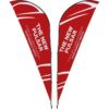 Legend 2M Sublimated Sharkfin Double -Sided Flying Banner – 1 complete unit