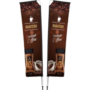 Legend 3M Sublimated Telescopic Double -Sided Flying Banner – 1 complete unit