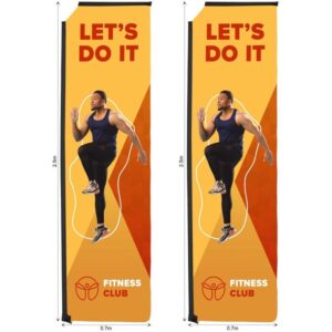 Legend 3m Sublimated Telescopic Flying Banner Skin – Set of 2 (Excludes Hardware)