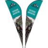 Legend 4M Sublimated Sharkfin Double -Sided Flying Banner – 1 complete unit