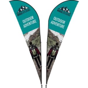Legend 4M Sublimated Sharkfin Double -Sided Flying Banner – 1 complete unit