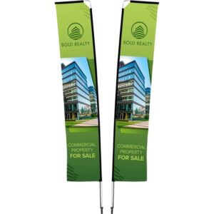 Legend 4M Sublimated Telescopic Double -Sided Flying Banner – 1 complete unit