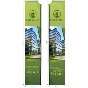 Legend 4m Sublimated Telescopic Double -Sided Flying Banner Skin (Excludes Hardware)
