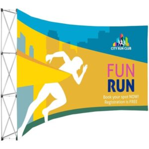 Legend Curved Banner Wall 4.2m – 2.25m