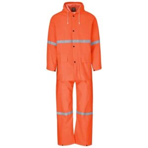 Light Duty Tornado Hi-Viz Reflective Rubberised Rainsuit – Orange