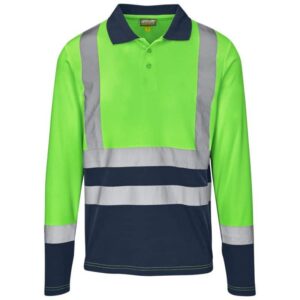 Long Sleeve Surveyor Two-Tone Hi-viz Golf Shirt