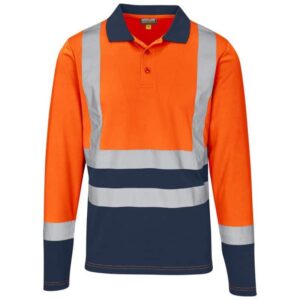Long Sleeve Surveyor Two-Tone Hi-viz Golf Shirt