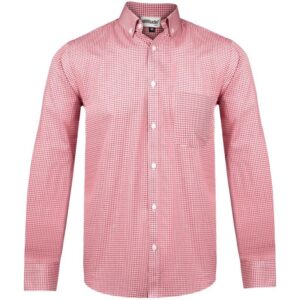 Mens Long Sleeve Edinburgh Shirt – Red