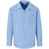 Mens Long Sleeve Micro Check Shirt – Light Blue