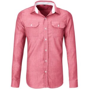 Mens Long Sleeve Windsor Shirt – Red