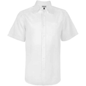 Mens Short Sleeve Oxford Shirt – White