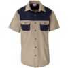 Mens Short Sleeve Serengeti 2 -Tone Bush Shirt
