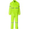 Outdoor Hi-viz Reflective Polyester/PVC Rainsuit – Lime