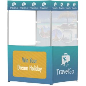 Ovation Sublimated Gazebo 1.5m – 1.5m – 3 Half-Wall Skins – 1 Full-Wall Skin