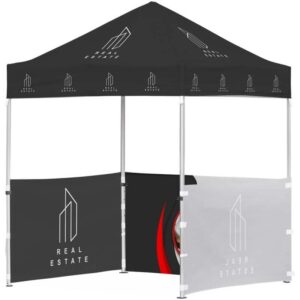 Ovation Sublimated Gazebo 2m – 2m Petite Frame – 3 Half-Wall Skins