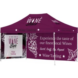 Ovation Sublimated Gazebo 4.5m – 3m – 1 Long Full-Wall Skin – 1 Short Full-Wall Skin