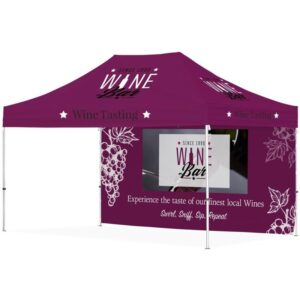 Ovation Sublimated Gazebo 4.5m – 3m – 1 Long Full-Wall Skin