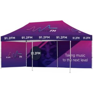 Ovation Sublimated Gazebo 6m – 3m – 1 Long Full-Wall Skin – 1 Short Full-Wall Skin