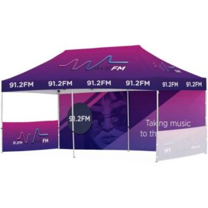 Ovation Sublimated Gazebo 6m – 3m – 1 Long Full-Wall Skin – 2 Short Half-Wall Skins