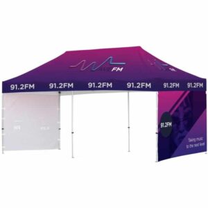 Ovation Sublimated Gazebo 6m – 3m – 2 Short Full-Wall Skins