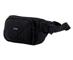 Quilted Double Pocket Moon Bag