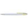 Rounded Clip Ballpoint Pen With White Barrel