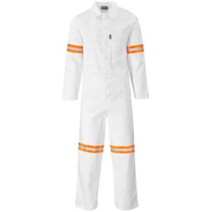 Safety Polycotton Boiler Suit – Reflective Arms – Legs – Orange Tape