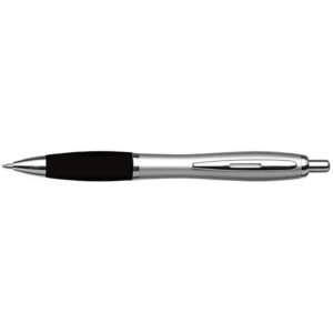 Silver Barrel Curved Design Ballpoint Pen