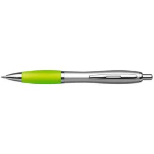 Silver Barrel Curved Design Ballpoint Pen