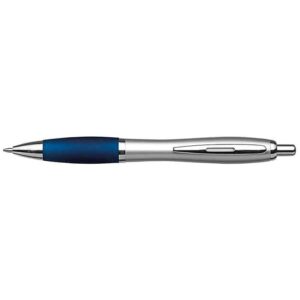Silver Barrel Curved Design Ballpoint Pen