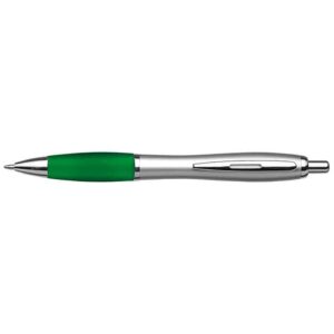 Silver Barrel Curved Design Ballpoint Pen
