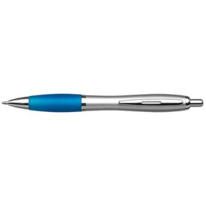 Silver Barrel Curved Design Ballpoint Pen