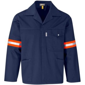 Site Premium Polycotton Jacket – Reflective Arms – Back – Orange Tape