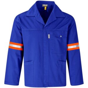 Site Premium Polycotton Jacket – Reflective Arms – Back – Orange Tape