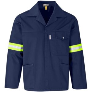 Site Premium Polycotton Jacket – Reflective Arms – Yellow Tape