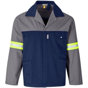 Site Premium Two-Tone Polycotton Jacket – Reflective Arms – Back – Yellow Tape
